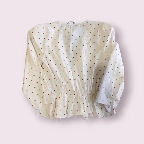 L'ACADEMIE los Angeles Revolve Dahlia V neck Heart Top Size S - Picture 4 of 12